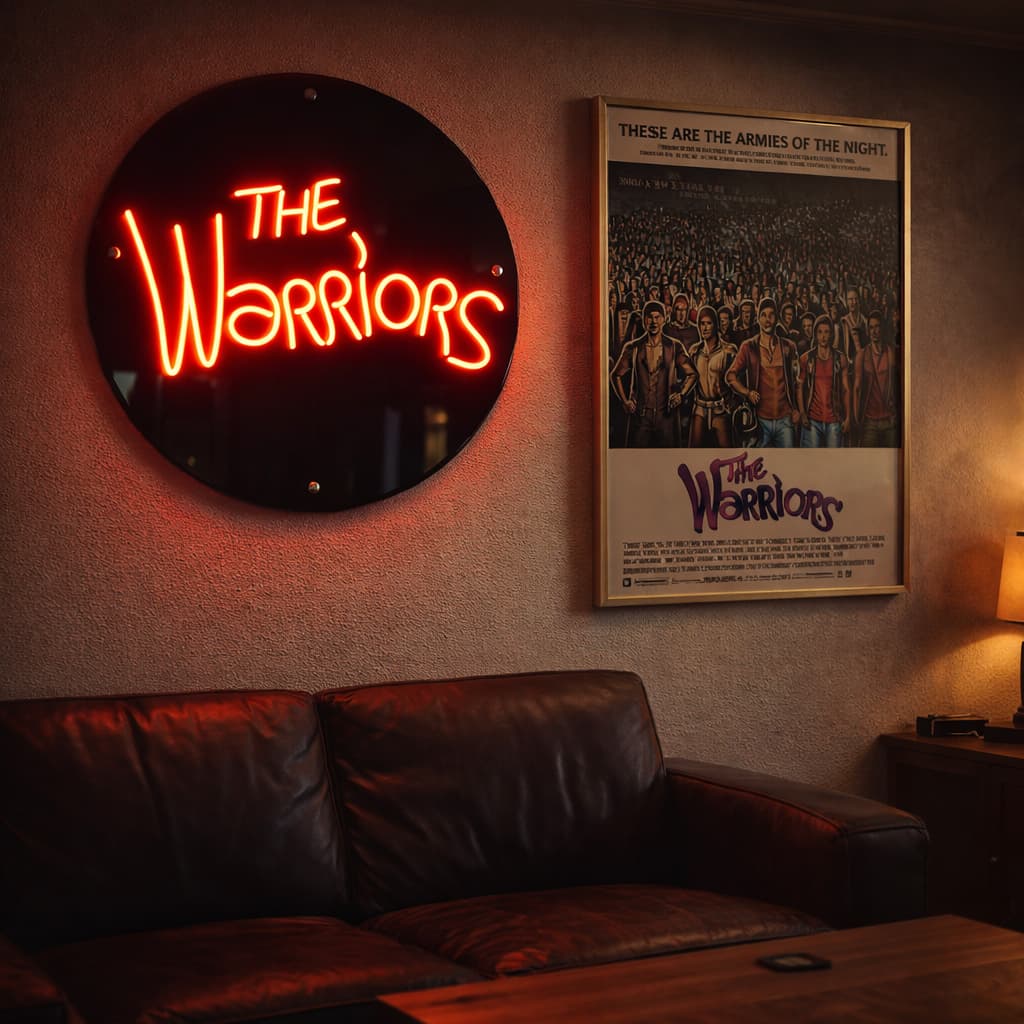 Maatwerk LED neon project The Warriors door Living Lumen