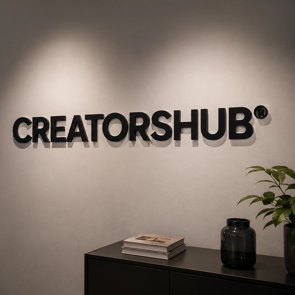 Klantcase Creatorshub — maatwerk 3D-letters zonder verlichting door Living Lumen